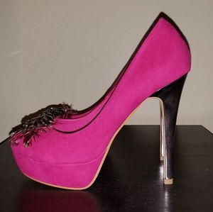 Aldo hot pink platforms